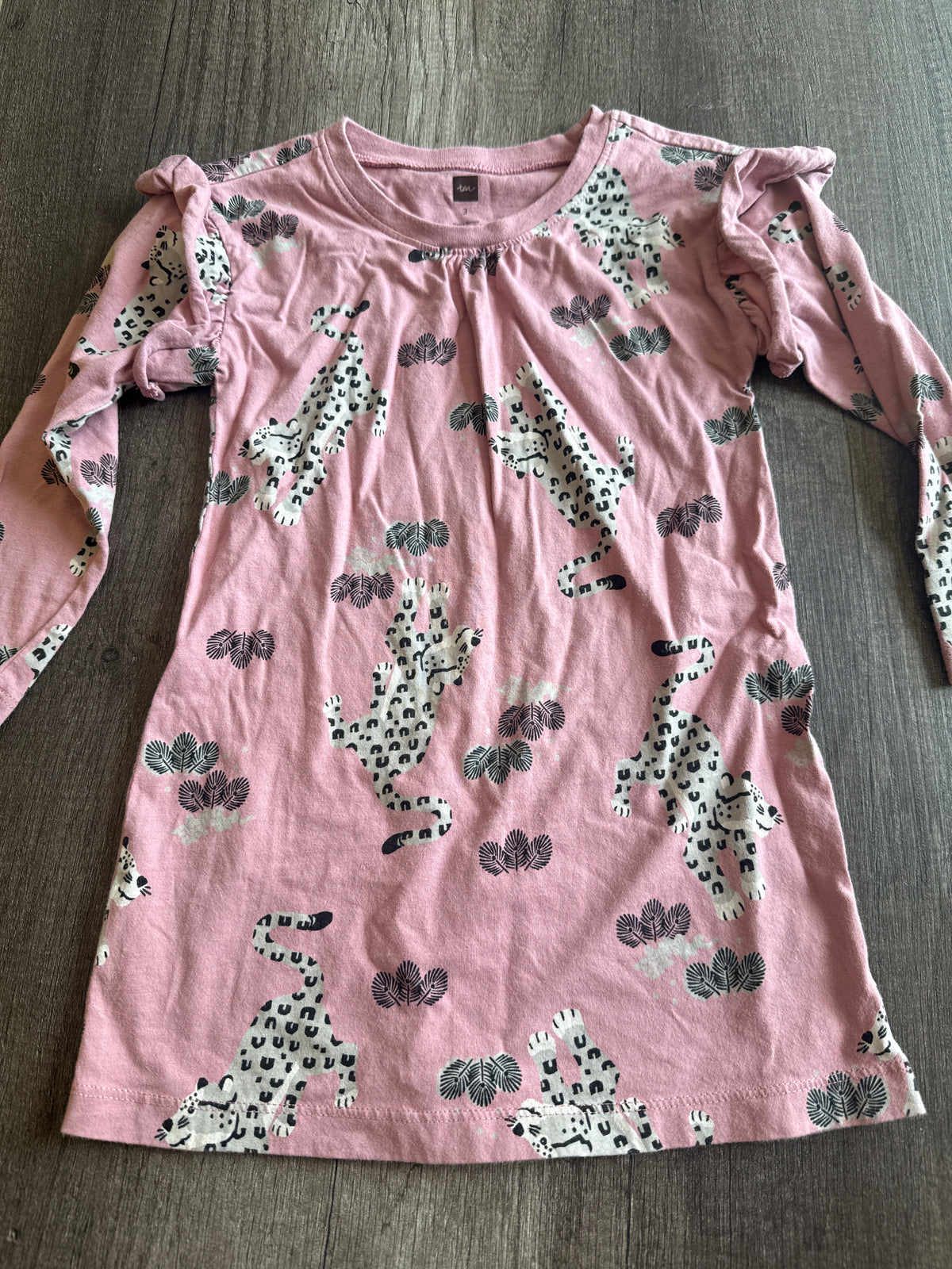 #145-  3T Tea Leopard Dress
