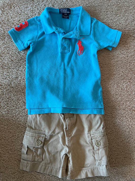 Boys Polo Ralph Lauren short outfit, 18 months