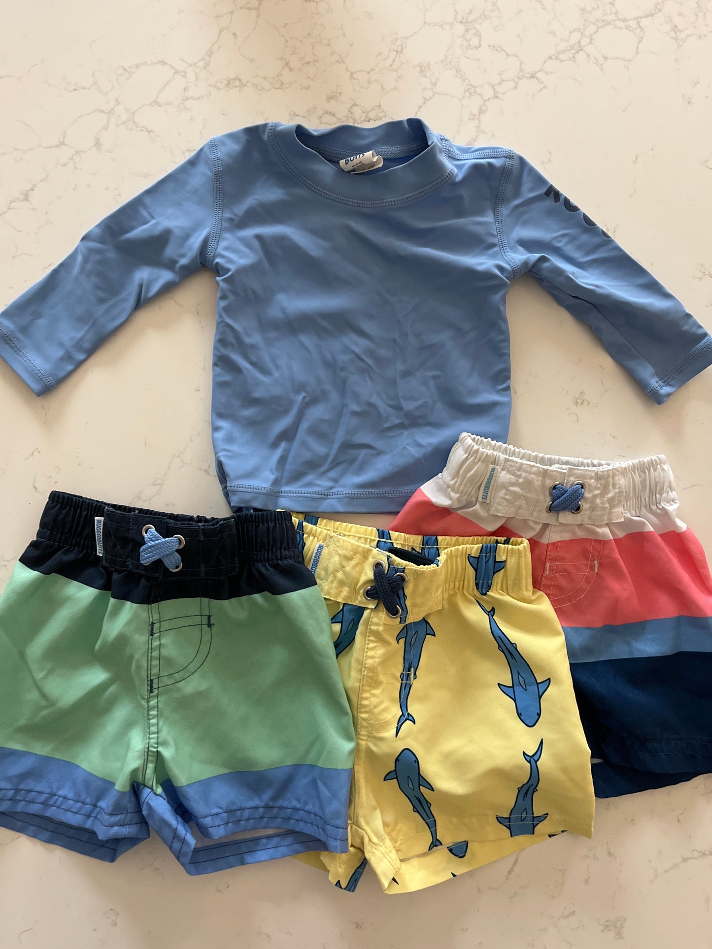 #40 Boys 3-6 Months Rugged Butts Swim Bundle