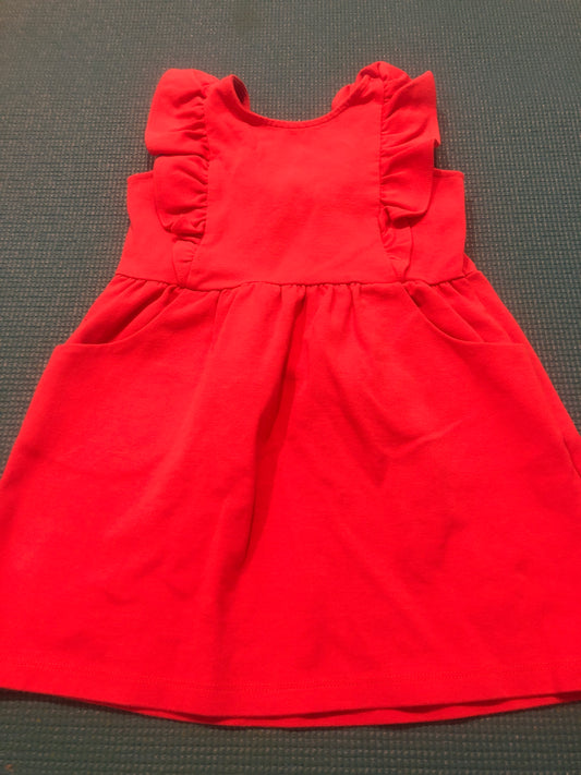 3T Janie and Jack Coral dress with pockets