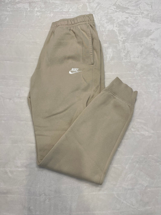 #212 Mens Nike tan joggers small tall. Not dingy looking