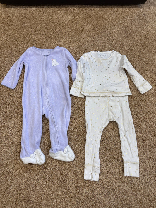 #47 girls jammies, 9-12mo
