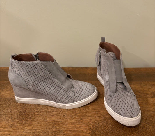 Linea Paolo Felicia Wedge Sneaker - Color Rock Gray - Women's Size 7