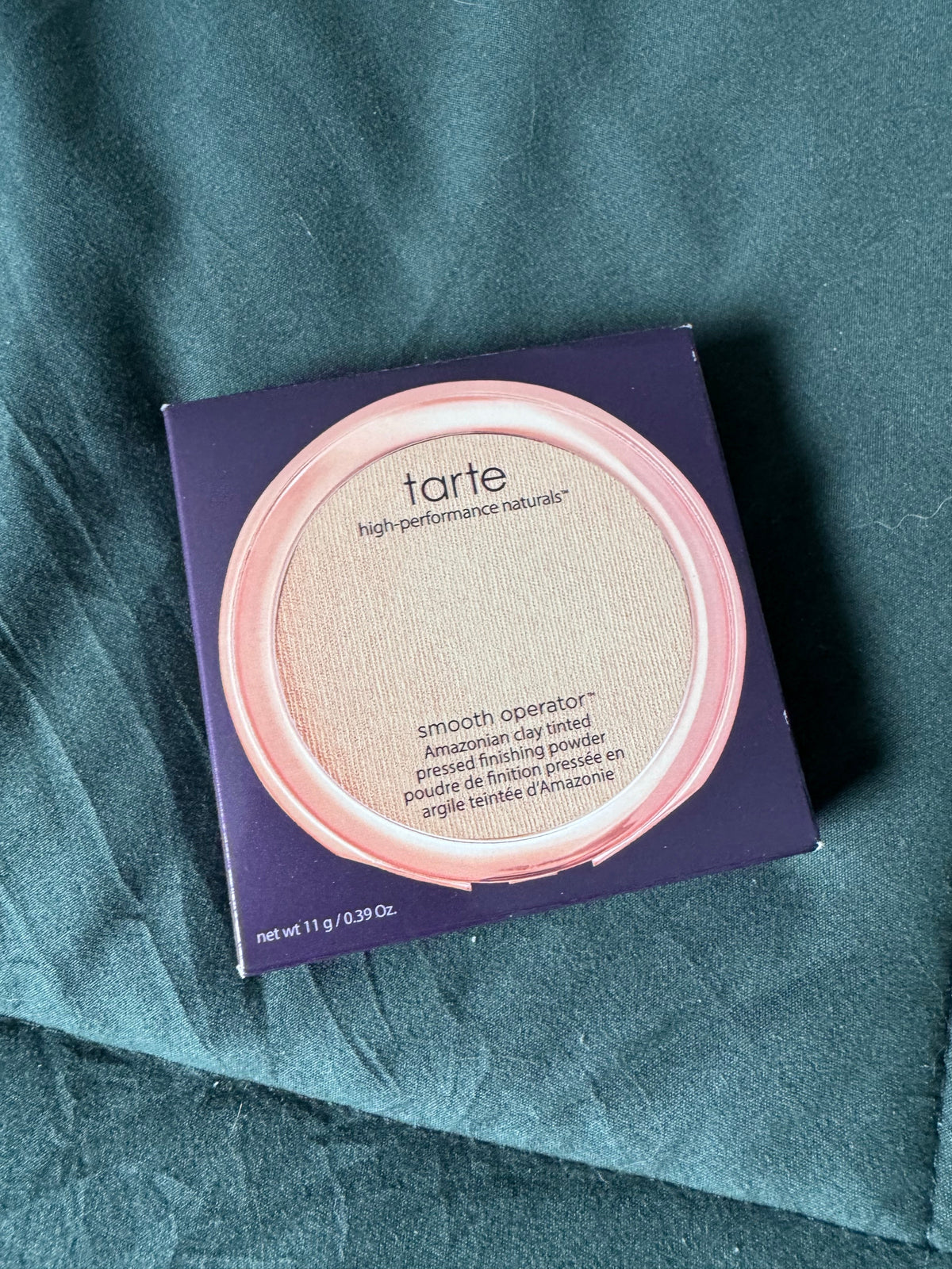 #144 NIB Tarte Smooth Operator Amazonian Clay Tinted Pressed Finishing Powder - Shade LIGHT