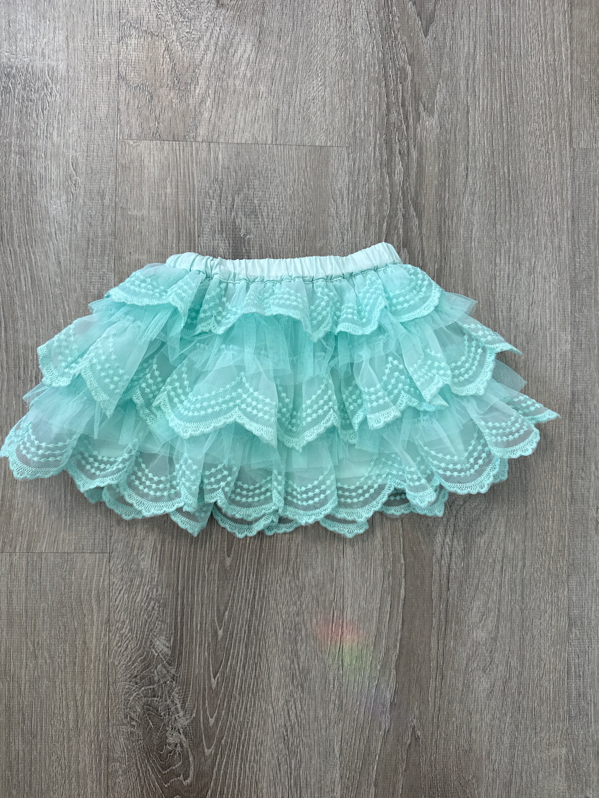 #149 Girls Matilda Jane 2 lace and tulle blue skirt