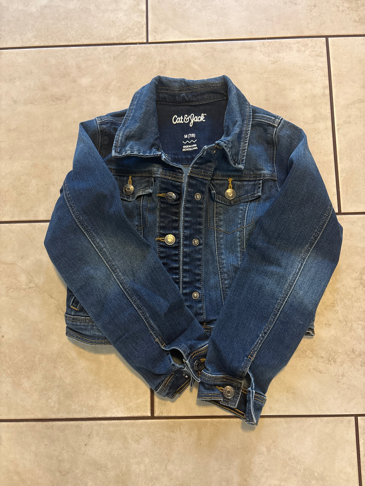 #166 Girls Cat&Jack M(7/8) Jean jacket