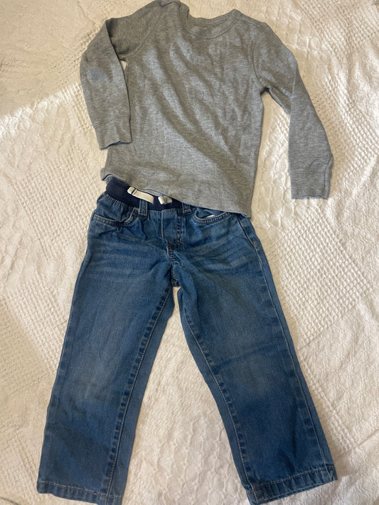 Seller #57 Boys 4t jeans and long sleeve outfit