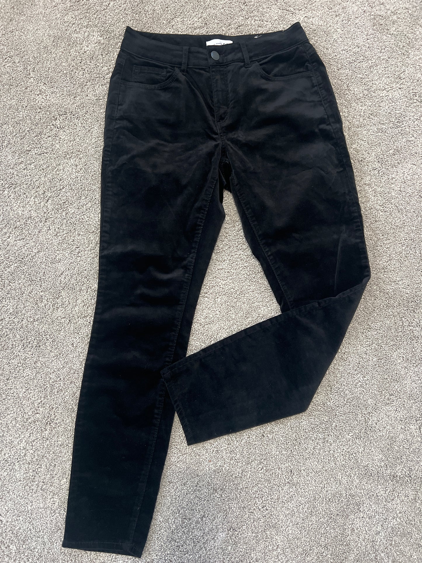 Loft Black Velvet Jeans Size 4/27