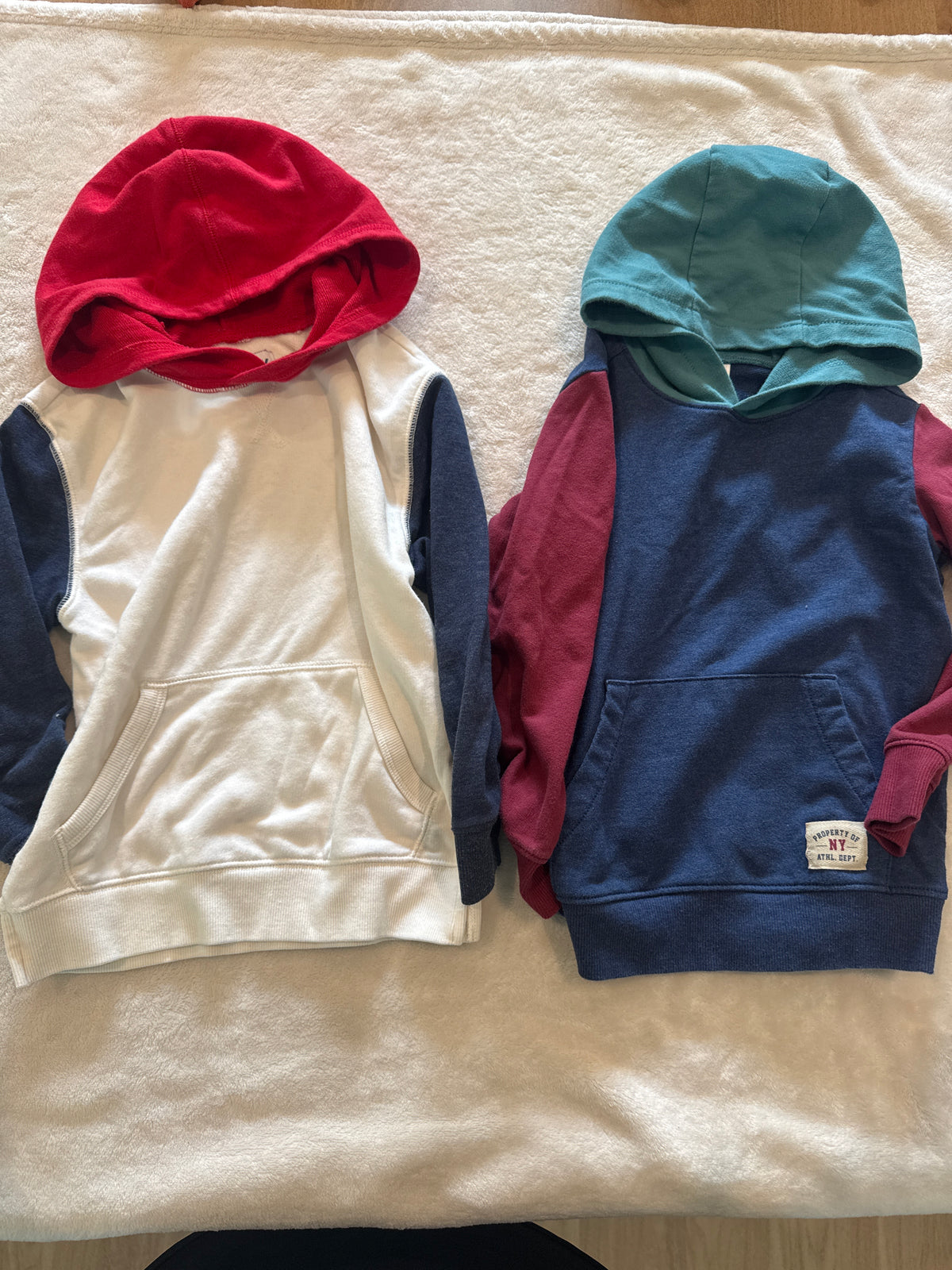 #81 Boys 5 left Oldnavy right carters hooded sweatshirts