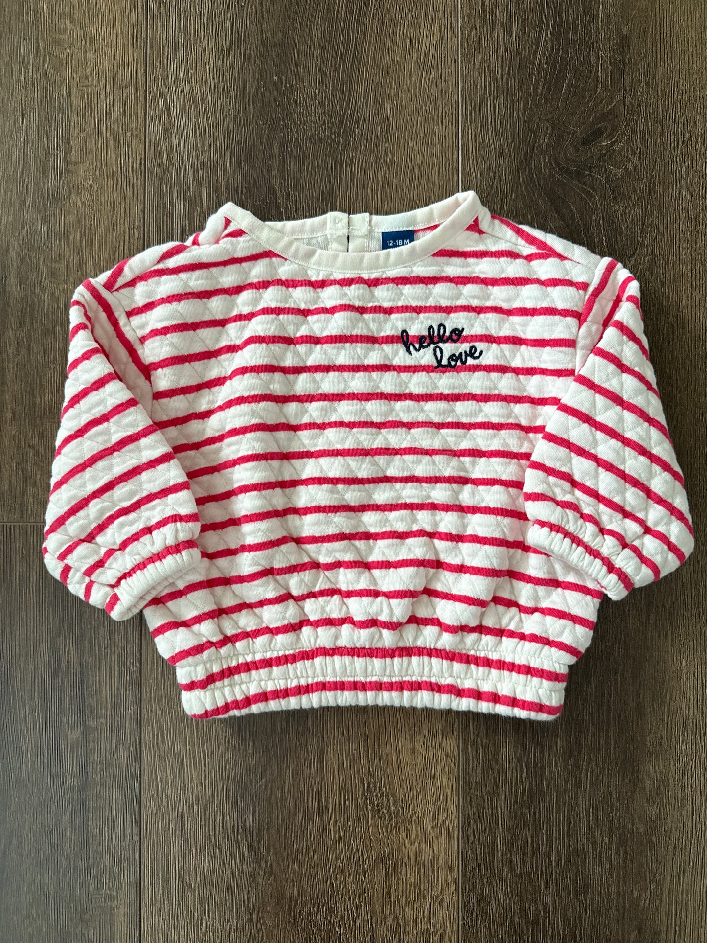 #173-Old Navy pullover girl size 12-18m