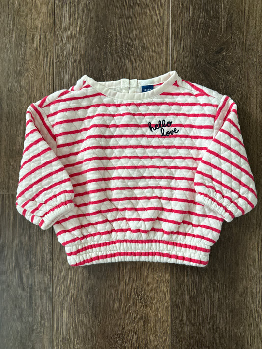 #173-Old Navy pullover girl size 12-18m