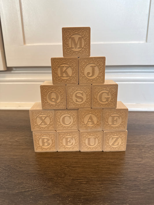 #173 wooden alphabet blocks (Uncle Goose brand)