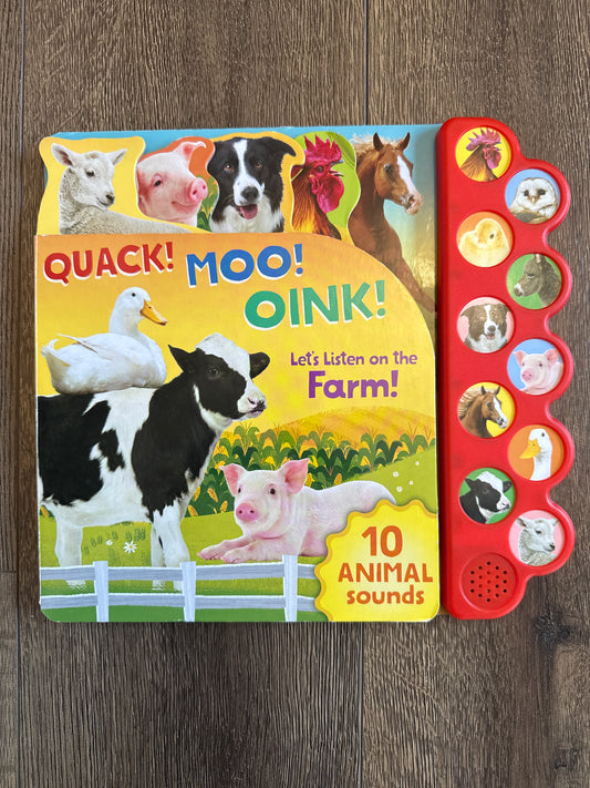 #173 Quack! Moo! Oink! animal sound book