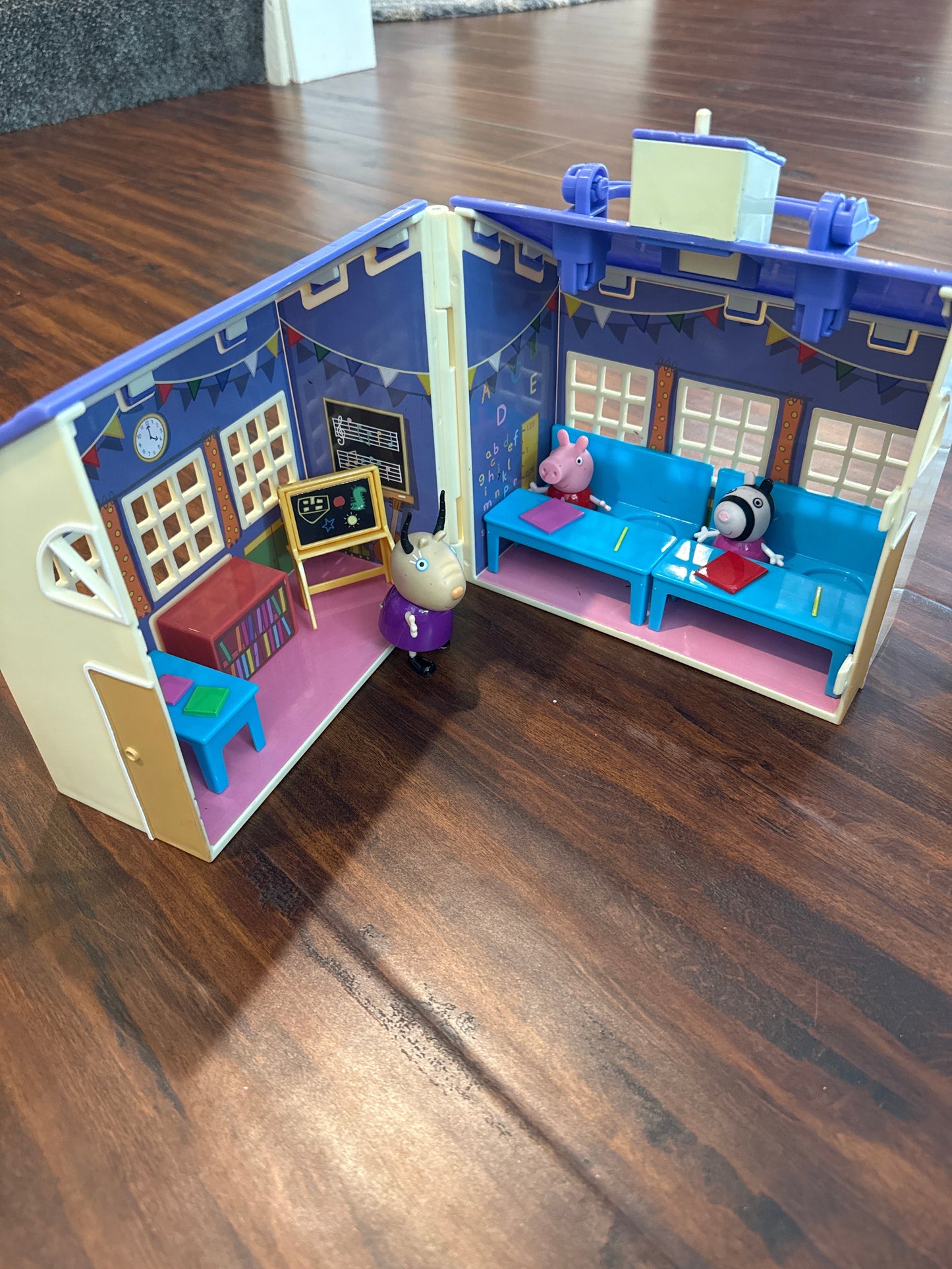 Seller #216 Peppa Pig school house, train, royal picnic and swing & slide