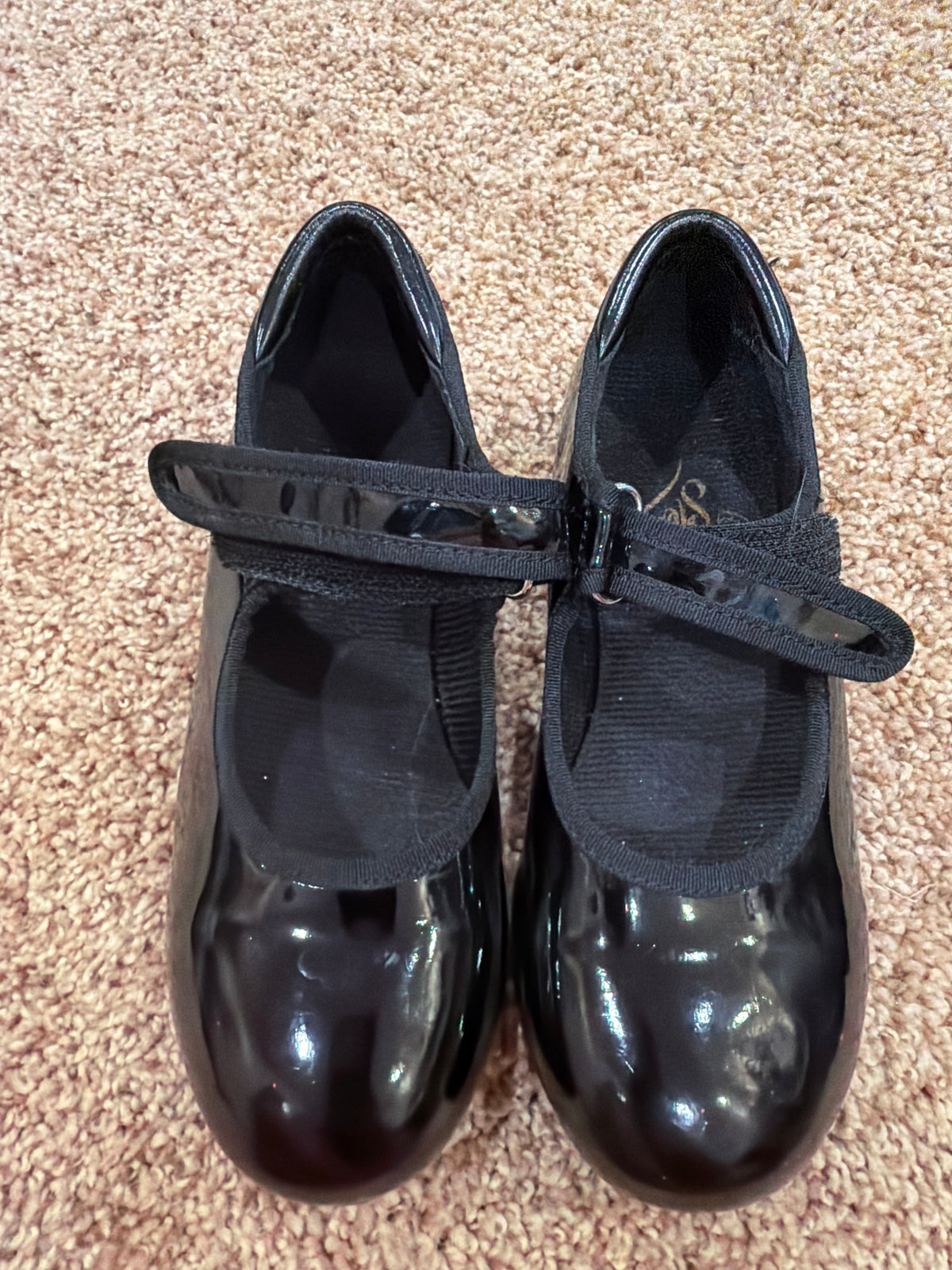 #47, Girls tap shoes. Size 12