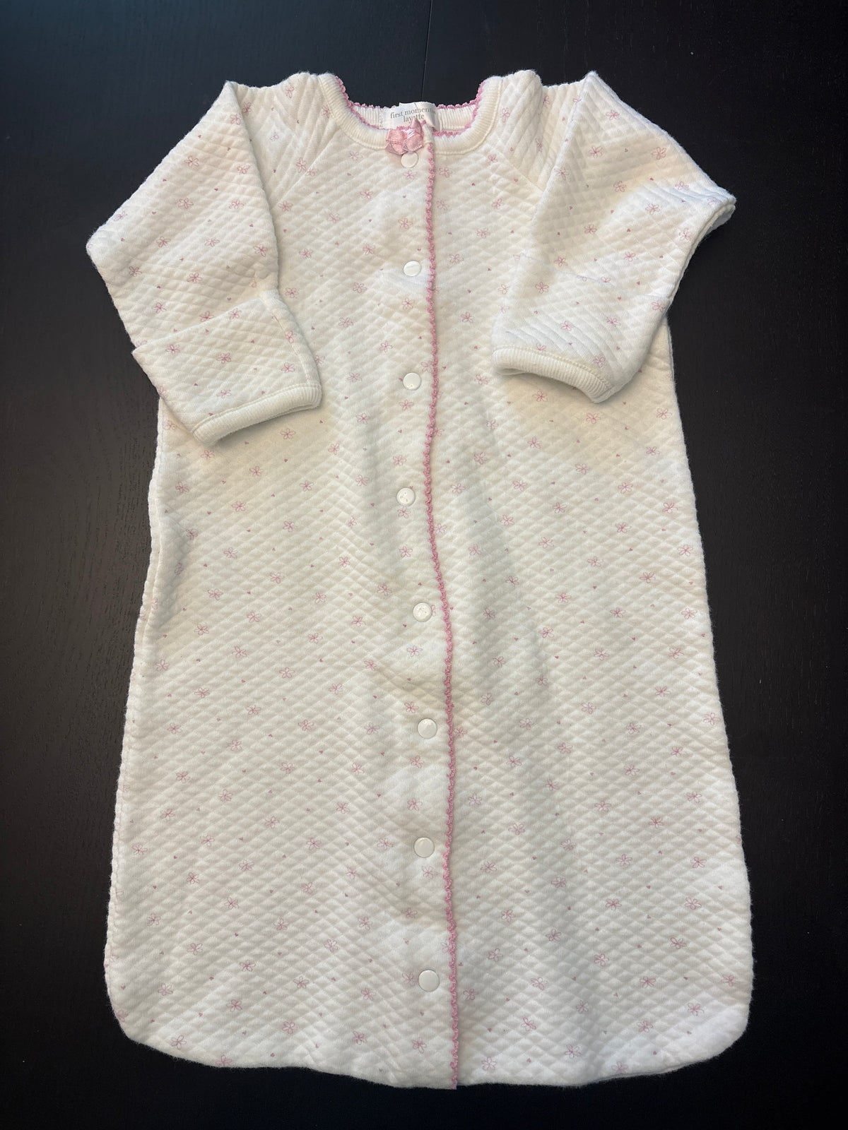 #166 girls First Moments Layette 6-9mo sleep sack