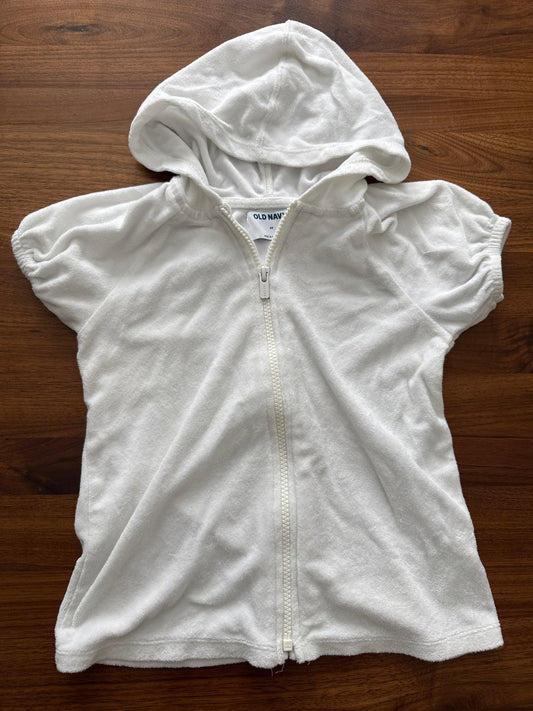 Seller 179 - Girls 2T Old Navy white zip front swim cover up