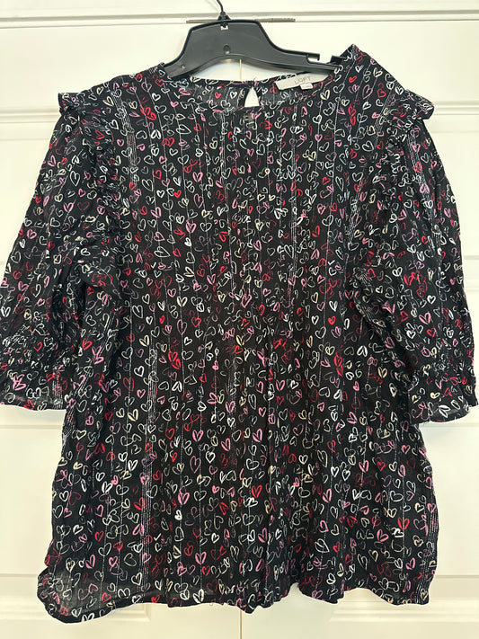 Seller 147 | reduced Women’s Size L | Loft | heart/valentines top