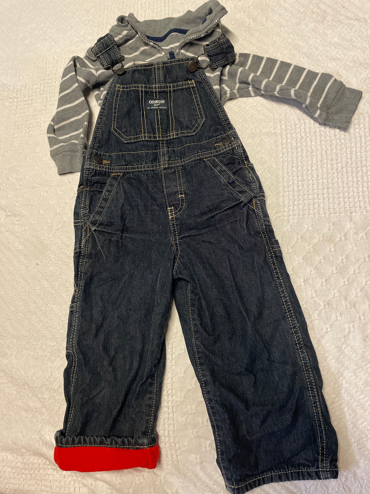 Seller #57 Boys 2t lined overall outfit