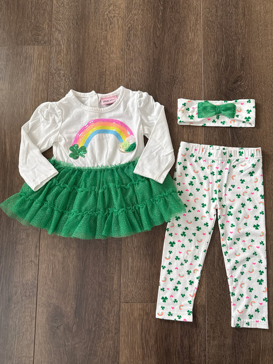 #173-St Patrick's day outfit girl size 18m