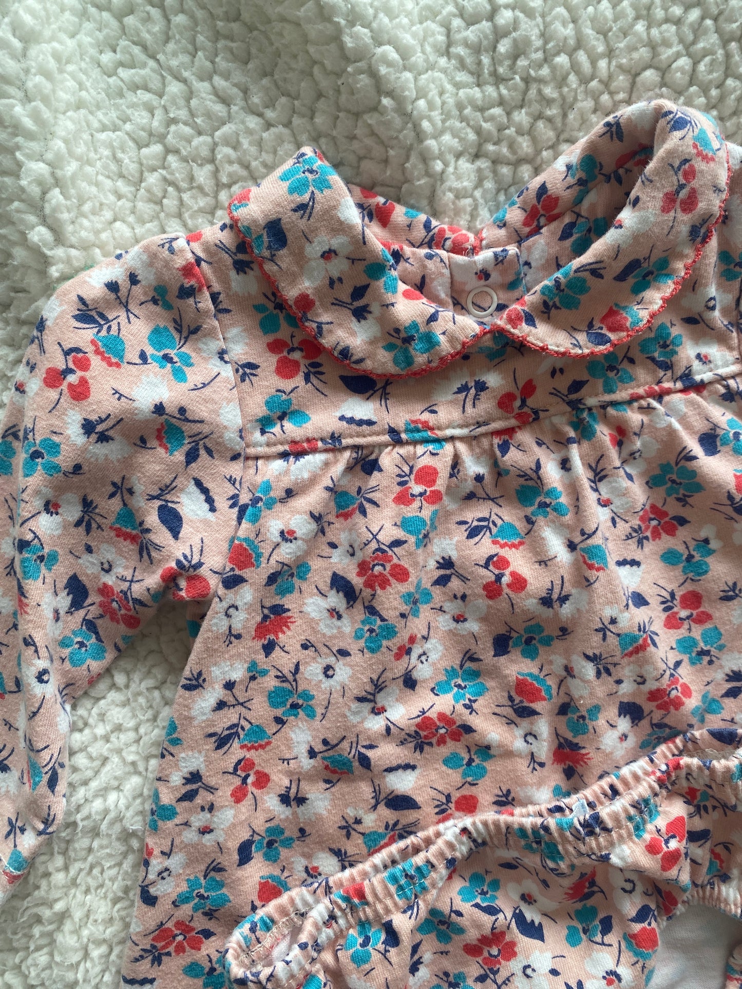 Boden 3-6 mo girls floral dress with diaper cover