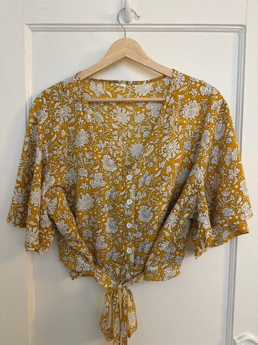 Amazon Yellow Patterned 2 Pc Skirt Set, Women's Size 3XL Runs Very Small