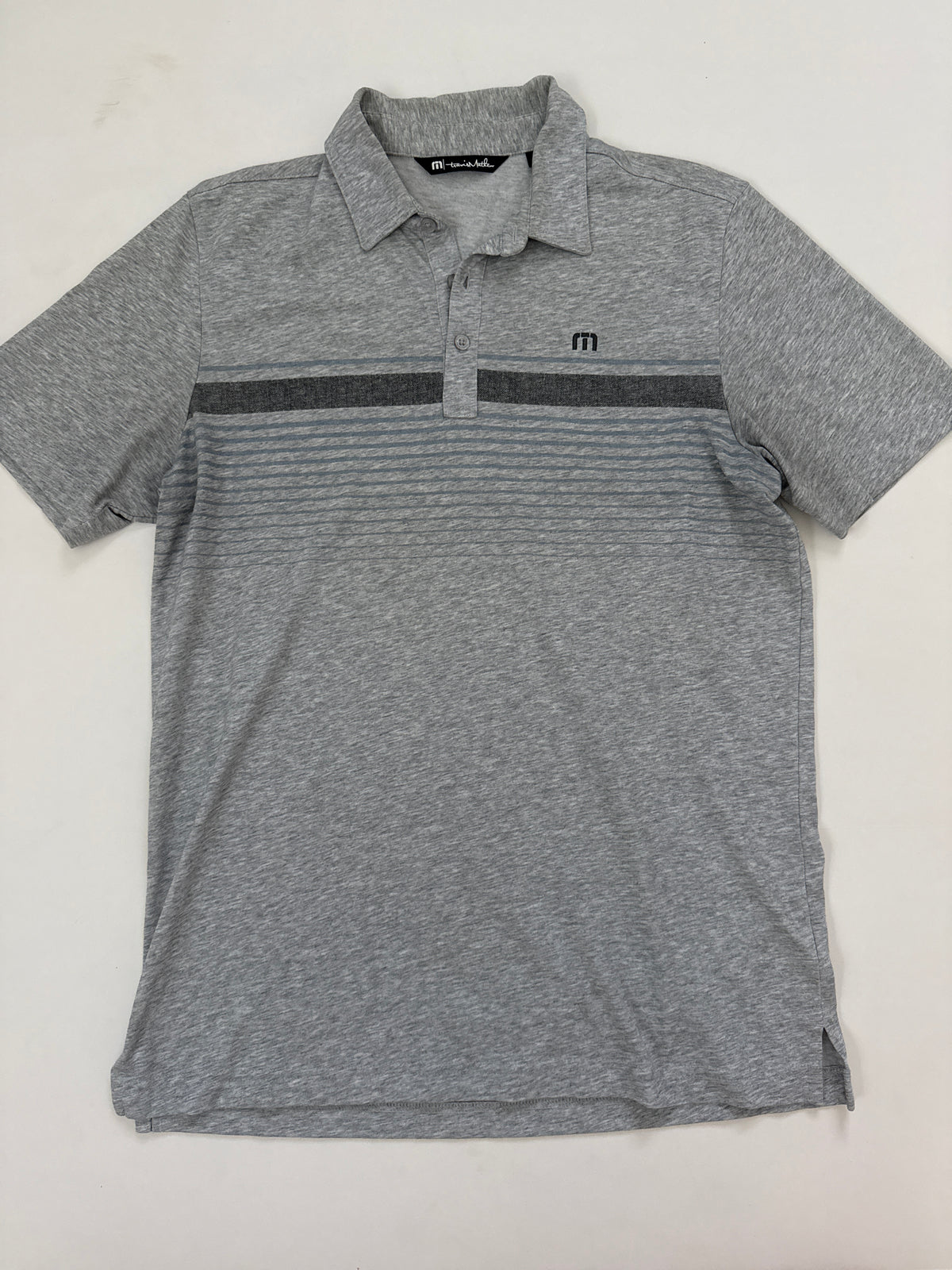 #64 Travis Mathew Coastal Stripe Polo EUC Size M