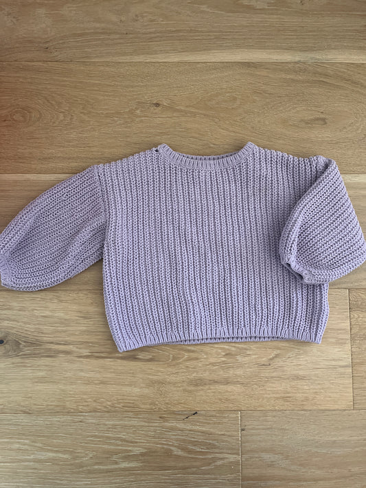#110 H&M Girls 2T Lavender Sweater