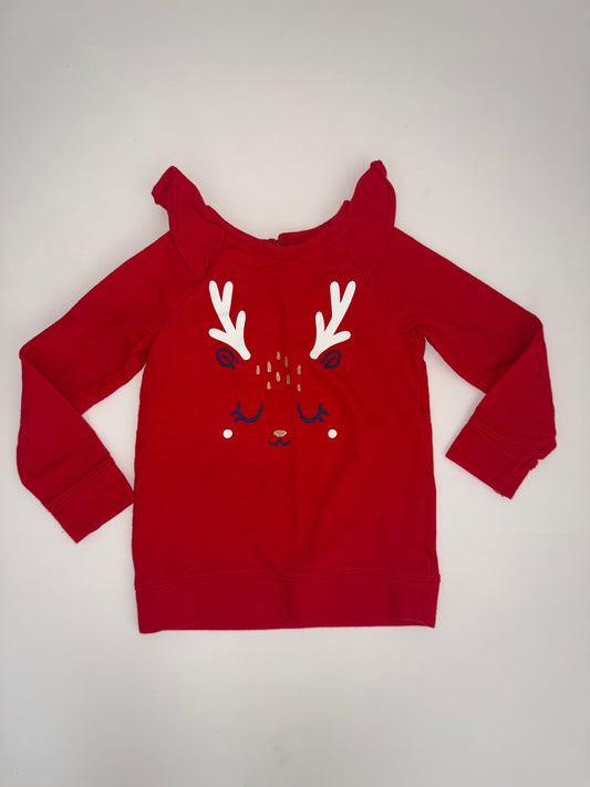 #96 Cat&Jack Deer Sweatshirt Size 4T