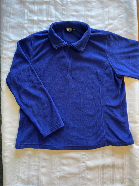 #29 Women’s XL/P Lands End quarter zip fleece EUC