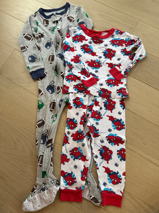 Seller #216 Boys pajama bundle Spider-Man and Carters, sz 3T VGUC