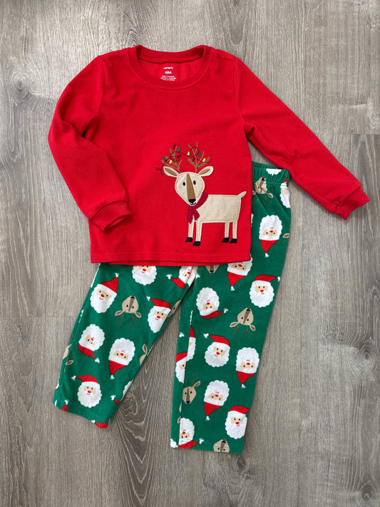 #149 Boys 6 carters Christmas fleece two piece pajamas