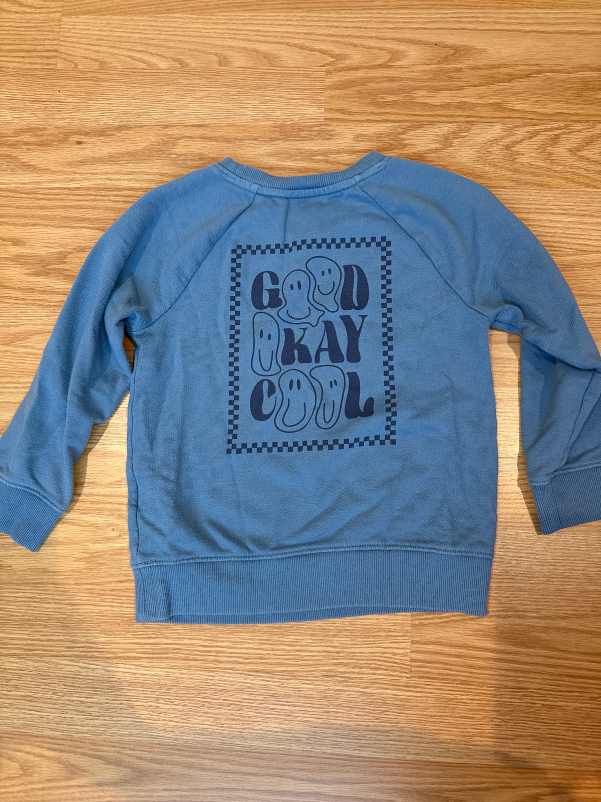 #87 cat & jack boys 3t blue crew neck sweatshirt VGUC