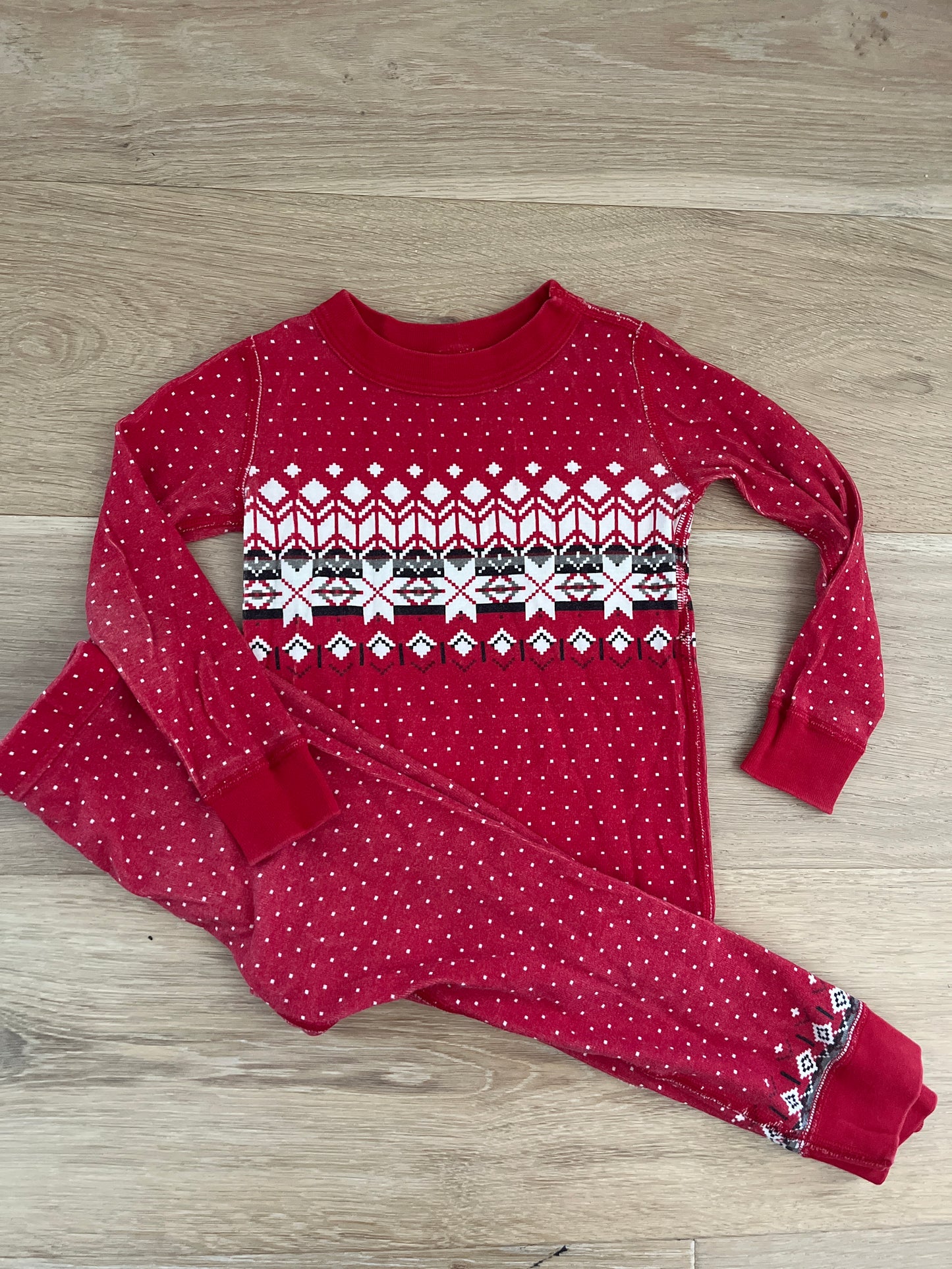 #110 Hanna Andersson Girls 3T/90cm Fair Isle Christmas Pajamas