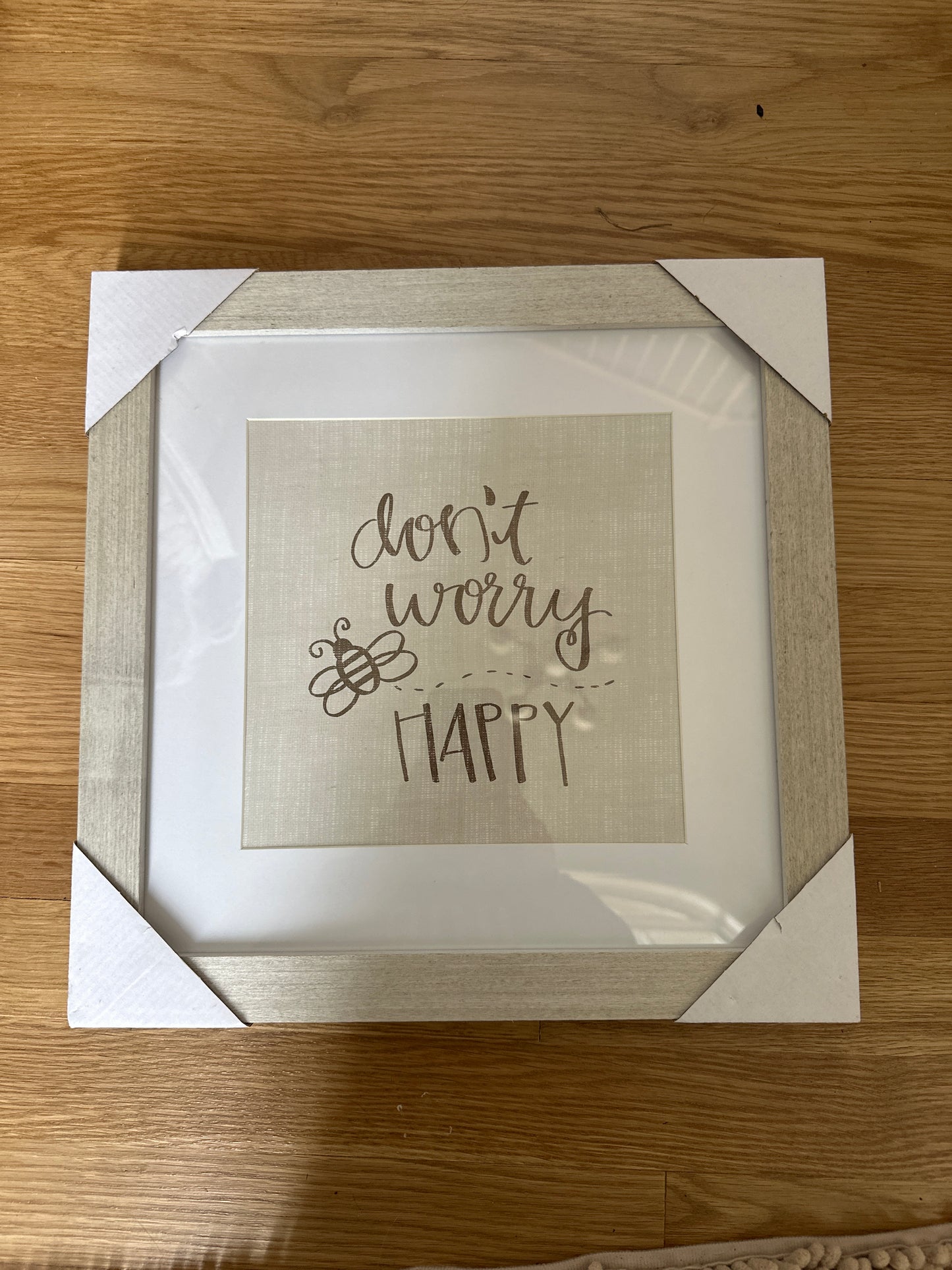 #130 Don’t Worry Bee Happy Framed Art