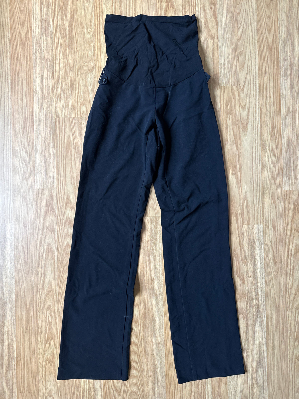 #87 Motherhood xs (fit like small) black maternity pants straight leg VGUC
