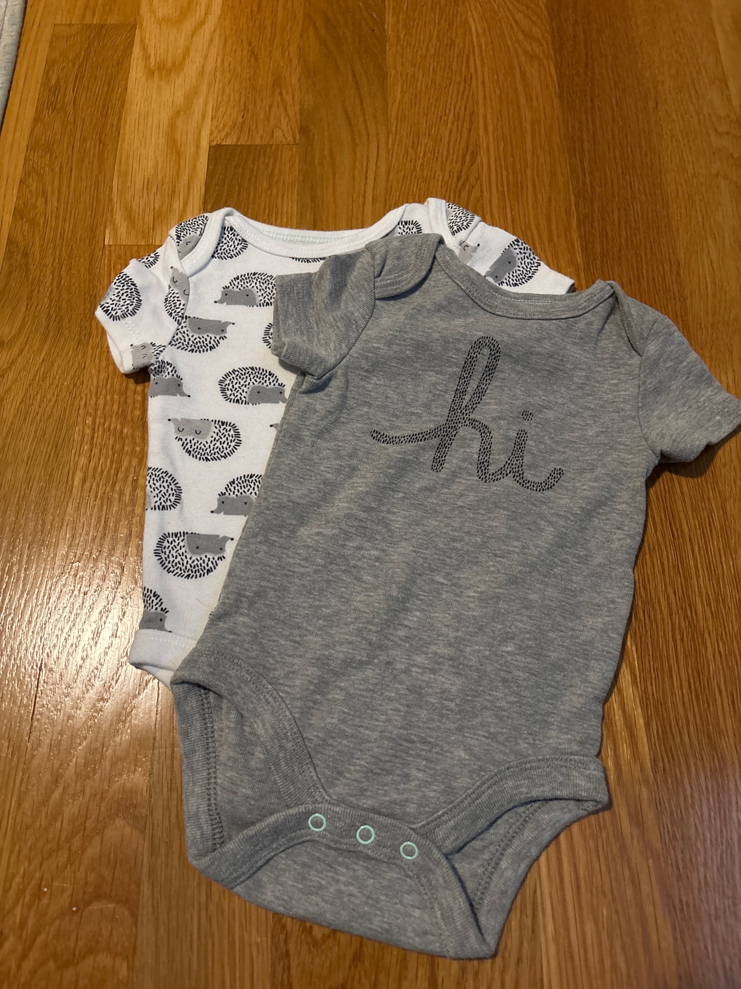 Seller #64 Cloud Island 0-3 Short Sleeve Onesies - set of 2