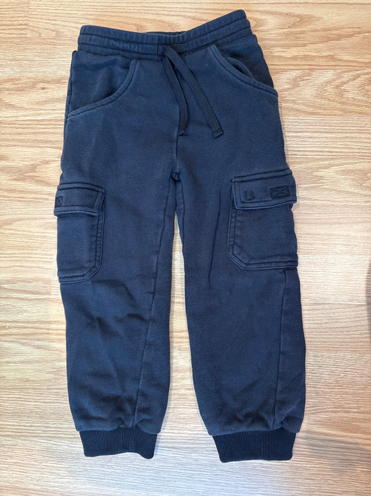 #87 Little bipsy boys 4-5t boys black cargo sweatpants functional drawstring VGUC