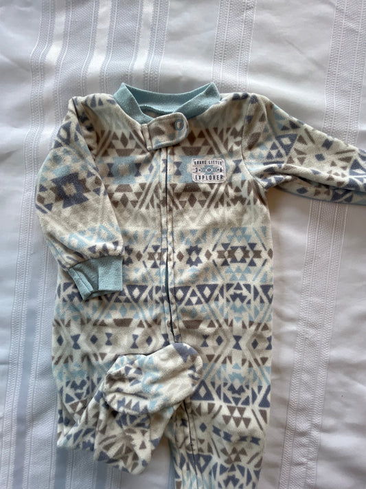 #57  Boys 6 mo footed romper EUC
