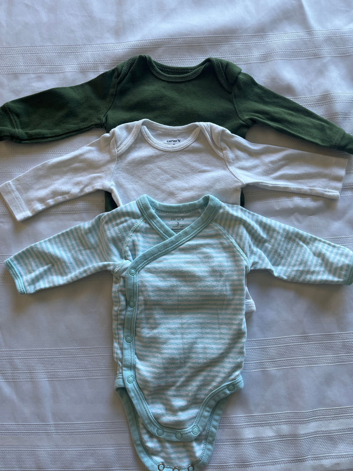 #43 Boys 3 months long sleeve onesies bundle EUC
