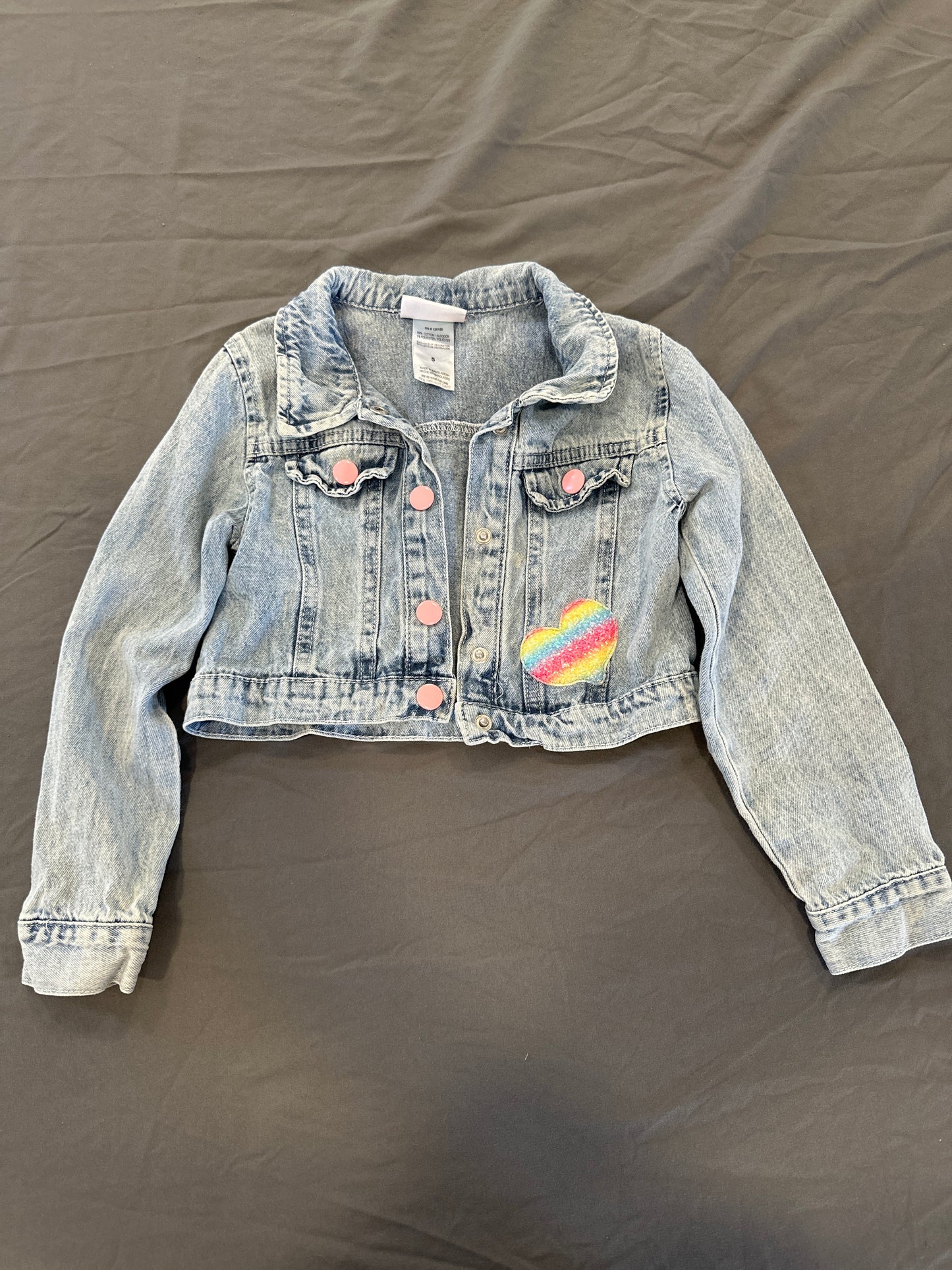 Seller 125, girls size 5, cropped jean jacket