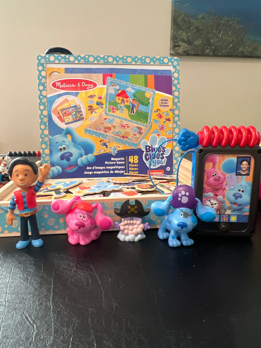 REDUCED: Blues Clues Characters, handy dandy notebook and magnetic picture game