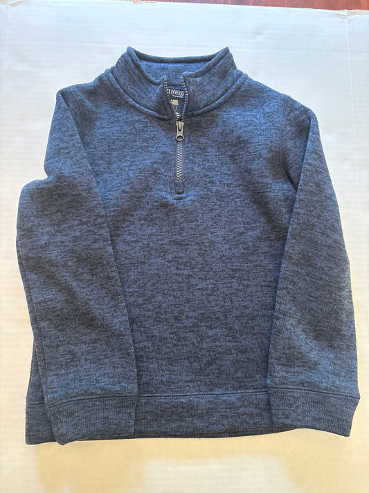 Seller 118 VGUC Boys Hollywood Jeans quarter zip navyblack Heather sweater size 6