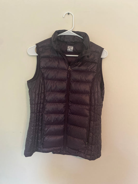 63-women’s small dark purple puff vest
