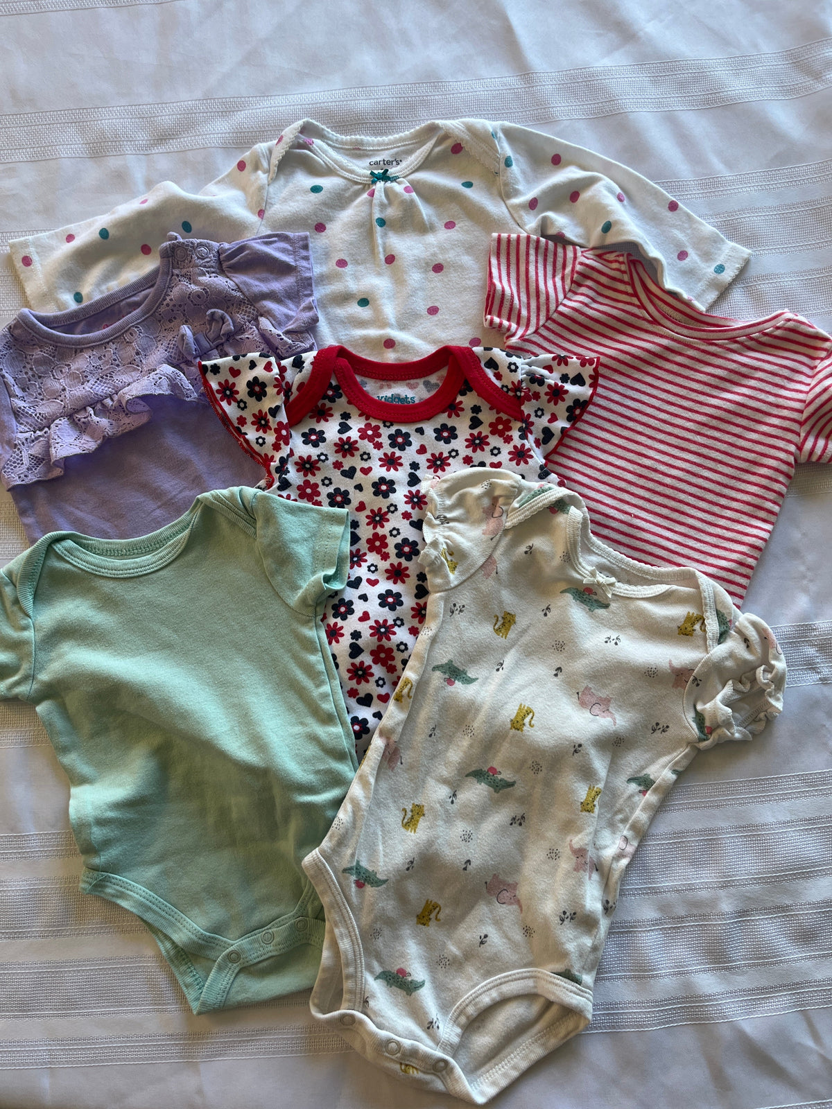 #43 Girls 3-6 months onesie bundle EUC