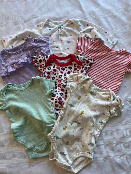 #43 Girls 3-6 months onesie bundle EUC