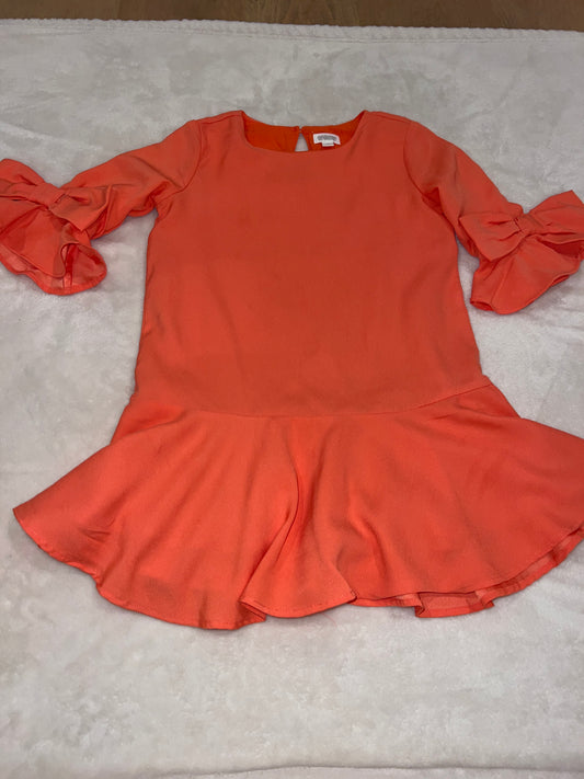 #46 girls 4t Gymboree orange dress guc some small spot pictured