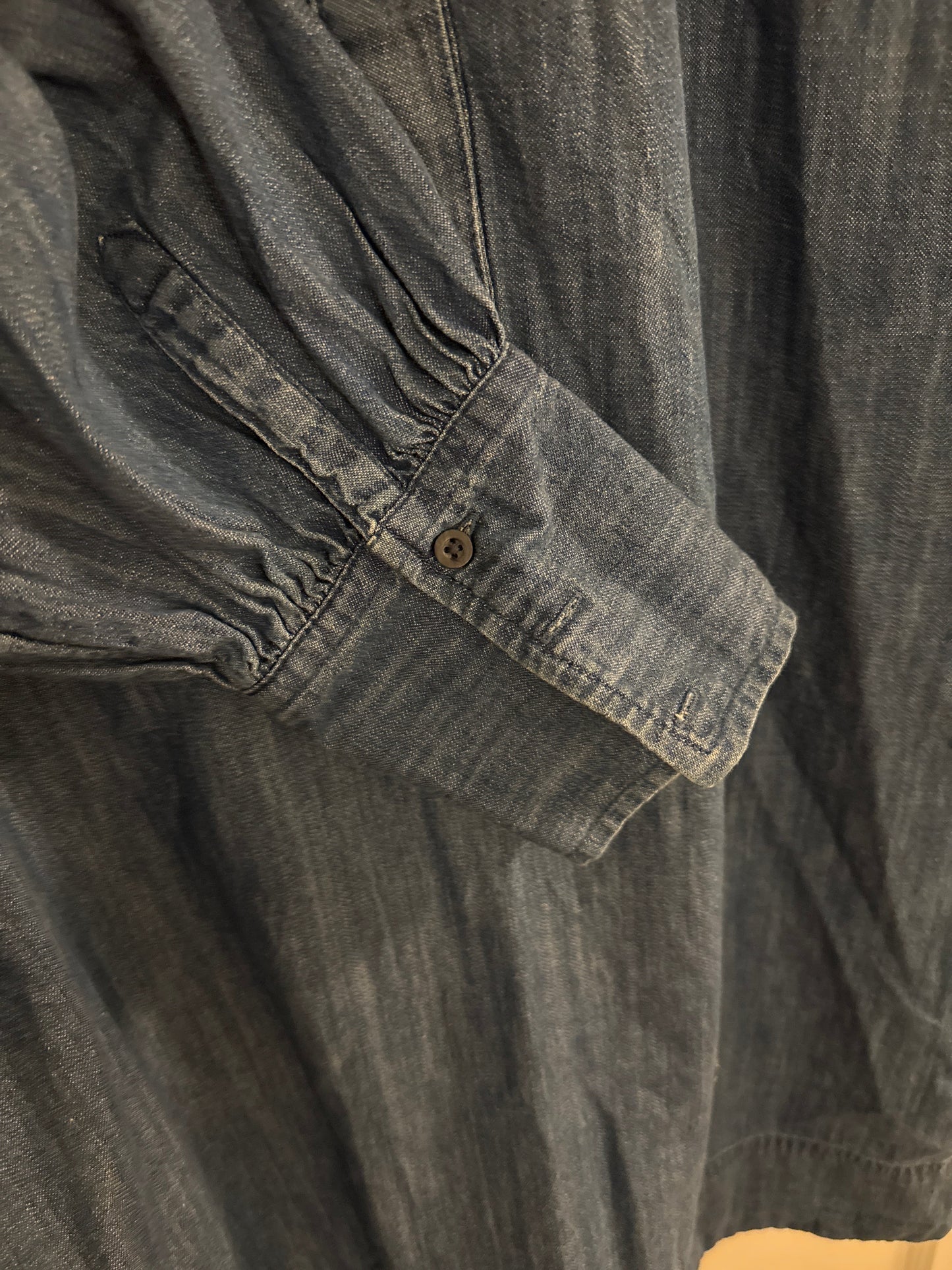 #152 - PRICE REDUCED Free Assembly Puff‑Sleeve Denim Shirt Dress XL
