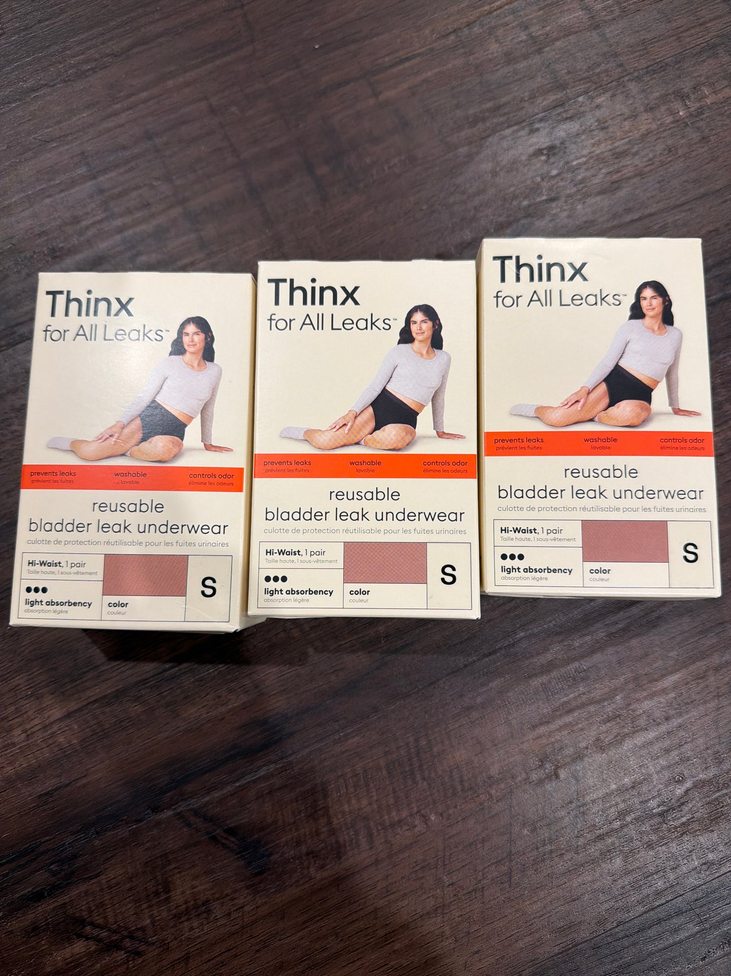 #107- new- 3 pairs size small Thinx underwear