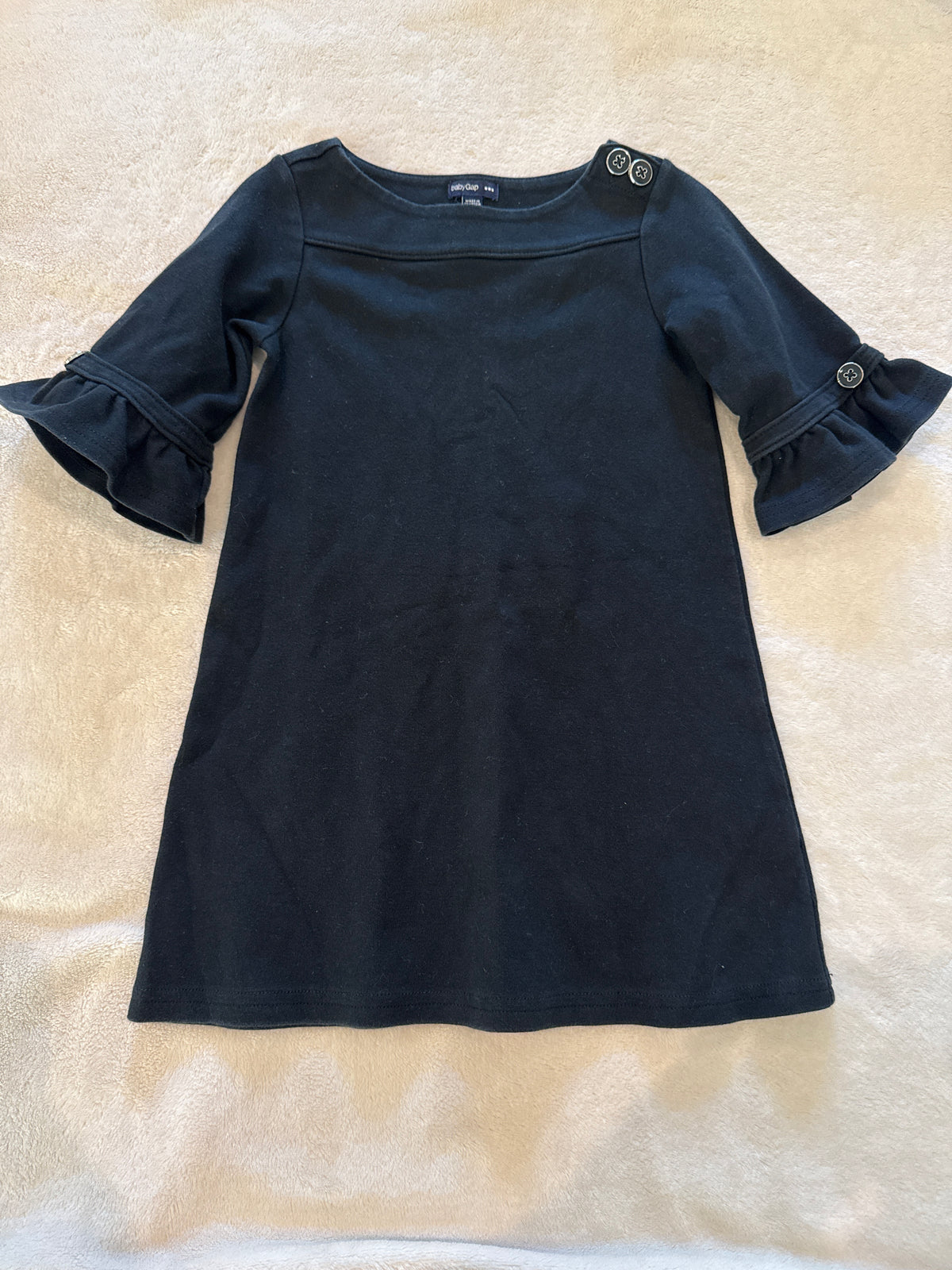 #81 Girls 4 Gap black dress EUC